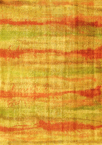 Abstract Yellow Contemporary Rug, con1333yw