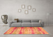 Machine Washable Abstract Orange Contemporary Area Rugs in a Living Room, wshcon1333org