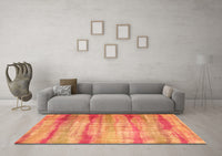 Machine Washable Abstract Orange Contemporary Rug, wshcon1333org