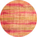 Square Abstract Orange Contemporary Rug, con1333org