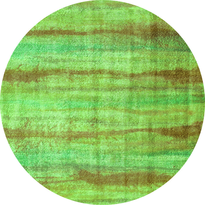 Machine Washable Abstract Green Contemporary Area Rugs, wshcon1333grn