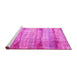 Sideview of Machine Washable Abstract Pink Contemporary Rug, wshcon1333pnk