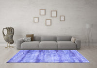 Machine Washable Abstract Blue Contemporary Rug, wshcon1333blu