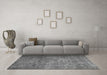 Machine Washable Persian Gray Bohemian Rug in a Living Room,, wshcon1334gry