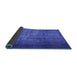 Sideview of Persian Blue Bohemian Rug, con1334blu