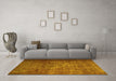 Machine Washable Persian Yellow Bohemian Rug in a Living Room, wshcon1334yw