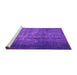 Sideview of Machine Washable Persian Purple Bohemian Area Rugs, wshcon1334pur