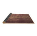 Sideview of Persian Brown Bohemian Rug, con1334brn