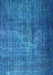 Machine Washable Persian Light Blue Bohemian Rug, wshcon1334lblu