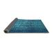 Sideview of Persian Turquoise Bohemian Rug, con1334turq