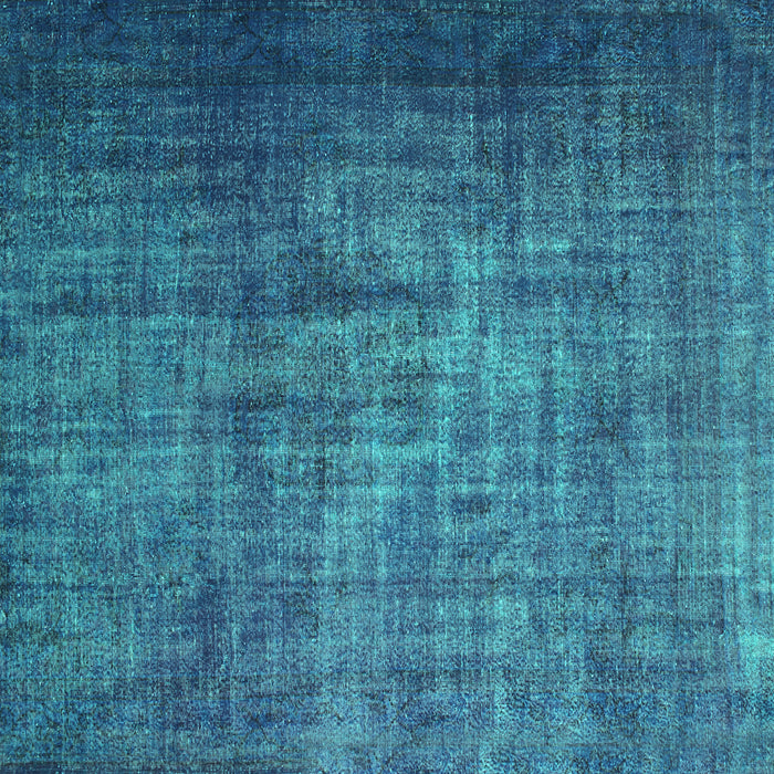 Square Machine Washable Persian Turquoise Bohemian Area Rugs, wshcon1334turq