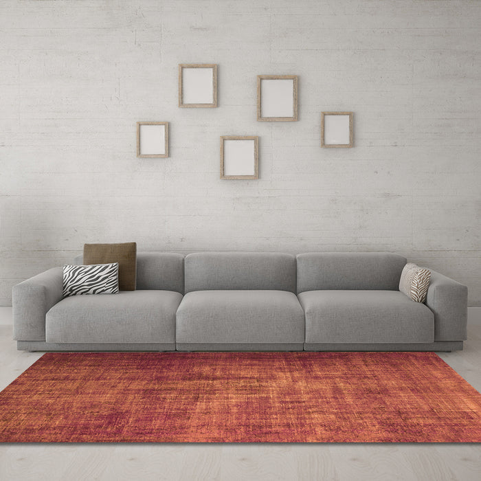 Machine Washable Persian Orange Bohemian Area Rugs in a Living Room, wshcon1334org