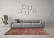 Machine Washable Persian Brown Bohemian Rug in a Living Room,, wshcon1334brn
