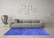 Machine Washable Persian Blue Bohemian Rug in a Living Room, wshcon1334blu