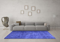 Machine Washable Persian Blue Bohemian Rug, wshcon1334blu