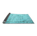 Sideview of Abstract Light Blue Contemporary Rug, con1335lblu