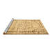 Sideview of Machine Washable Abstract Brown Contemporary Rug, wshcon1335brn