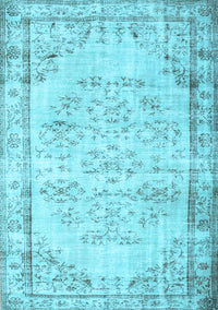 Abstract Light Blue Contemporary Rug, con1335lblu