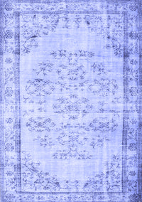 Abstract Blue Contemporary Rug, con1335blu