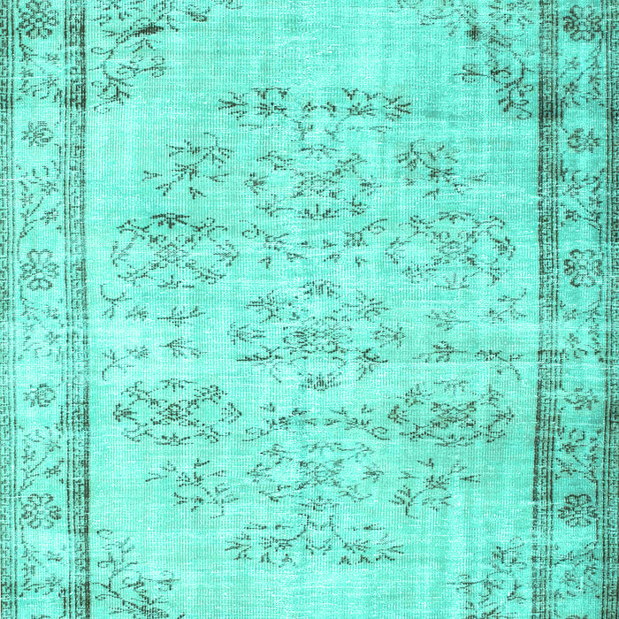 Abstract Turquoise Contemporary Rug, con1335turq