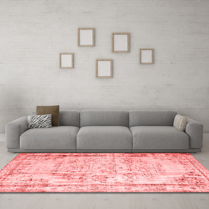 Contemporary Red Washable Rugs