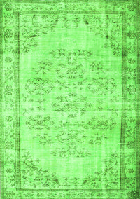 Abstract Green Contemporary Rug, con1335grn