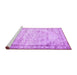 Sideview of Machine Washable Abstract Purple Contemporary Area Rugs, wshcon1335pur