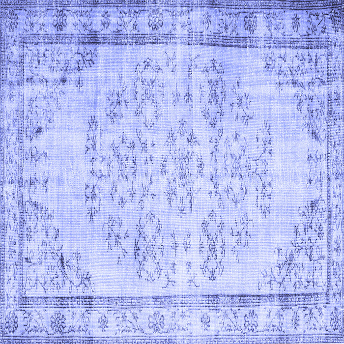 Square Machine Washable Abstract Blue Contemporary Rug, wshcon1335blu