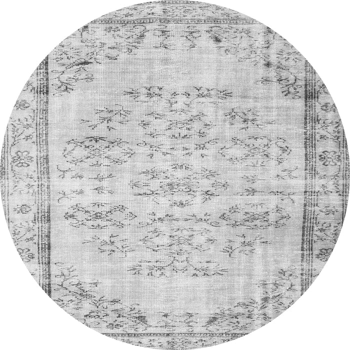 Square Abstract Gray Contemporary Rug, con1335gry