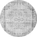 Square Abstract Gray Contemporary Rug, con1335gry