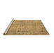 Sideview of Machine Washable Abstract Brown Contemporary Rug, wshcon1336brn