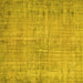 Square Machine Washable Abstract Yellow Contemporary Rug, wshcon1336yw