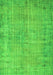 Serging Thickness of Machine Washable Abstract Green Contemporary Area Rugs, wshcon1336grn