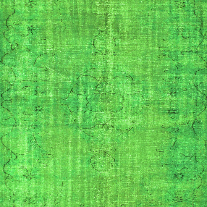 Serging Thickness of Machine Washable Abstract Green Contemporary Area Rugs, wshcon1336grn