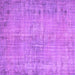 Square Machine Washable Abstract Purple Contemporary Area Rugs, wshcon1336pur