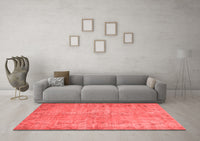 Machine Washable Abstract Red Contemporary Rug, wshcon1336red