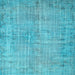 Square Machine Washable Abstract Light Blue Contemporary Rug, wshcon1336lblu