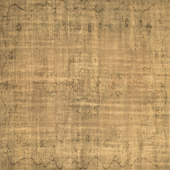 Square Machine Washable Abstract Brown Contemporary Rug, wshcon1336brn