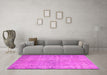 Machine Washable Abstract Pink Contemporary Rug in a Living Room, wshcon1336pnk