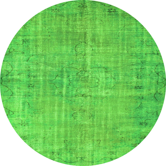 Square Abstract Green Contemporary Rug, con1336grn