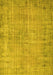 Abstract Yellow Contemporary Rug, con1336yw