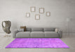 Machine Washable Abstract Purple Contemporary Area Rugs in a Living Room, wshcon1336pur