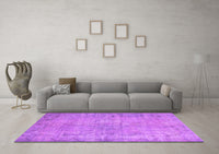 Machine Washable Abstract Purple Contemporary Rug, wshcon1336pur