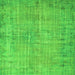 Serging Thickness of Abstract Green Contemporary Rug, con1336grn