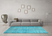 Machine Washable Abstract Light Blue Contemporary Rug in a Living Room, wshcon1336lblu