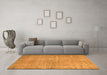 Machine Washable Abstract Orange Contemporary Area Rugs in a Living Room, wshcon1336org