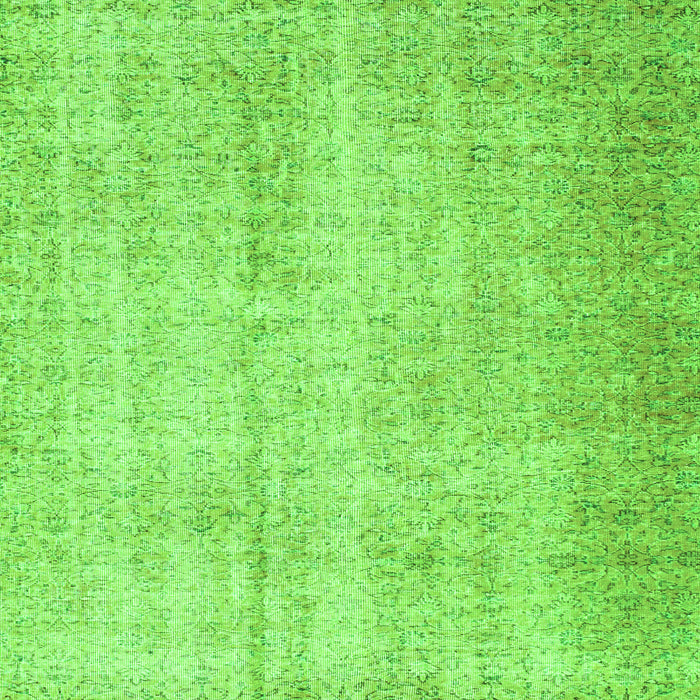 Serging Thickness of Abstract Green Contemporary Rug, con1337grn