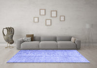 Machine Washable Abstract Blue Contemporary Rug, wshcon1337blu