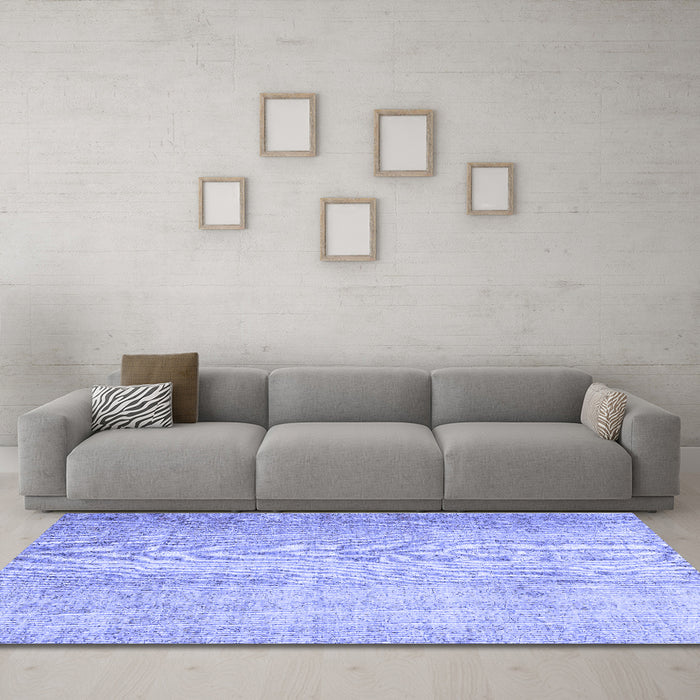 Machine Washable Abstract Blue Contemporary Rug in a Living Room, wshcon1337blu