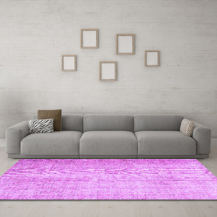 Machine Washable Abstract Purple Contemporary Area Rugs in a Living Room, wshcon1337pur